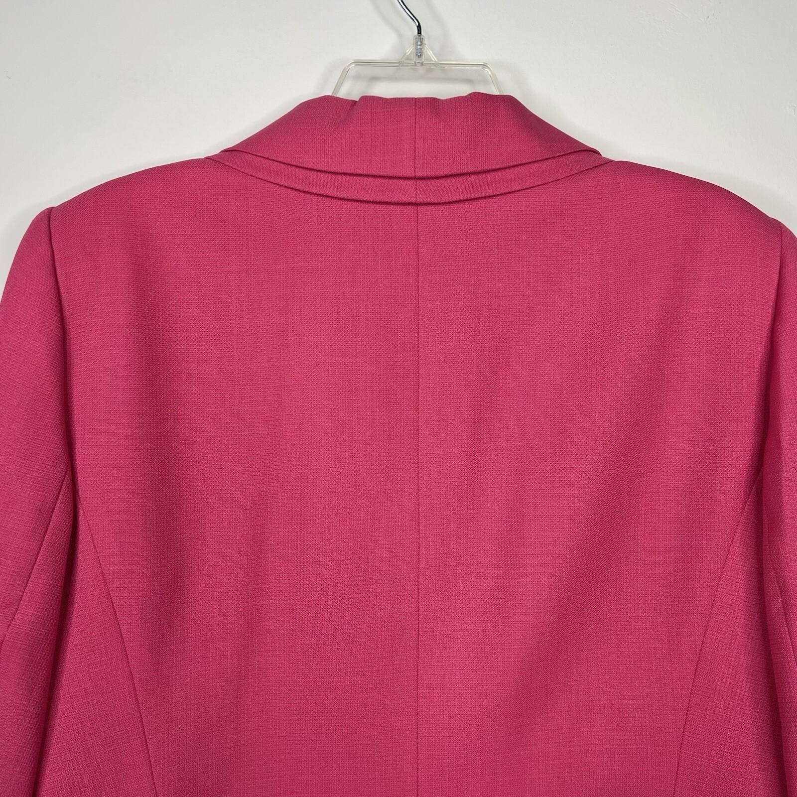 Evan Picone Women Polyester Skirt Suit Size 16P Pink Lined Shawl Collar 2PC