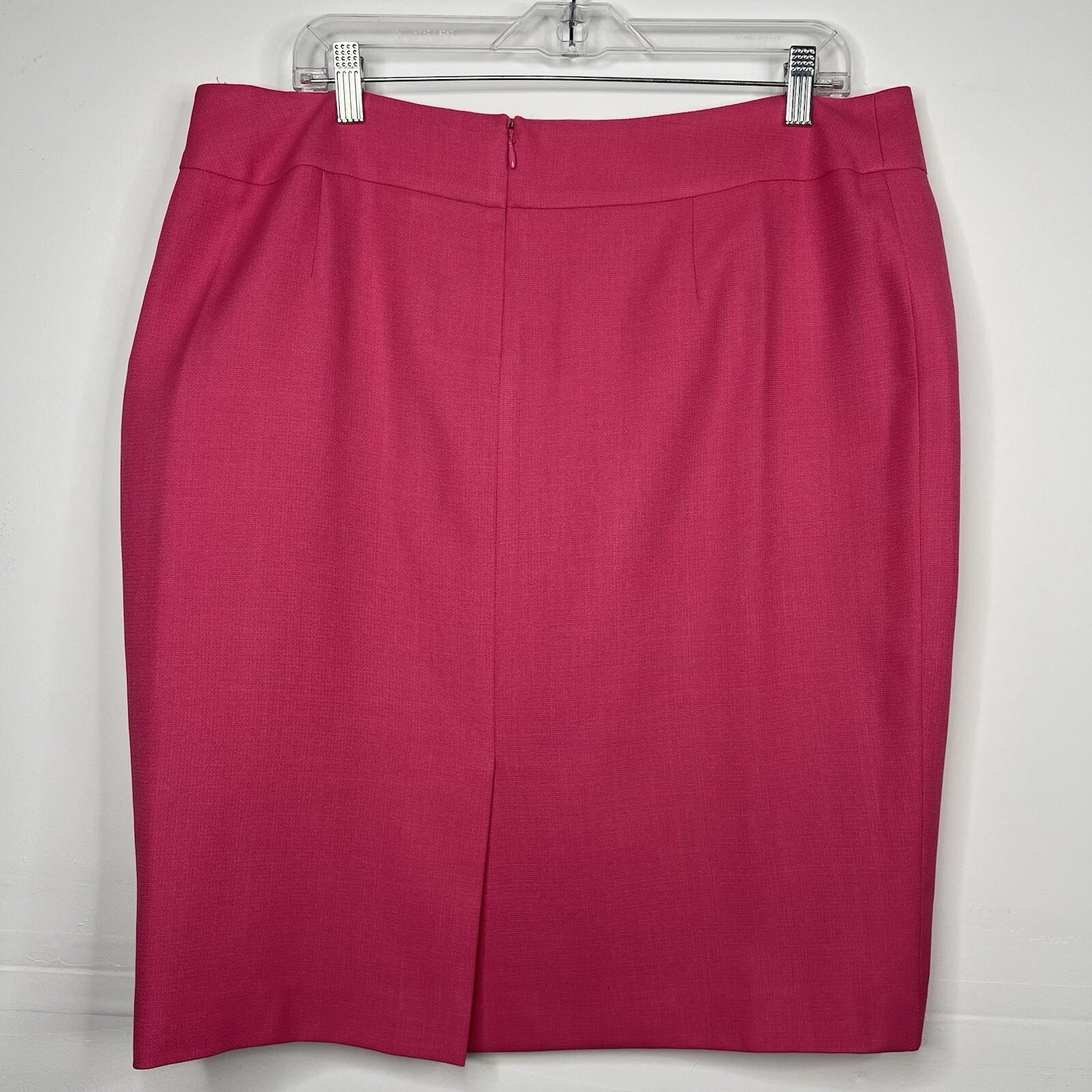 Evan Picone Women Polyester Skirt Suit Size 16P Pink Lined Shawl Collar 2PC