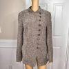 AKRIS 1PC Light Brown Wool Mohair Acrylic Nylon Lined Wrap Blazer Size 14