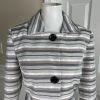 New DANILLO Women 2PC Black Beige Polyester Lined 3/4 Sleeves Skirt Suit Size 8