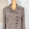 AKRIS 1PC Light Brown Wool Mohair Acrylic Nylon Lined Wrap Blazer Size 14