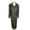 Terramina Polyester Skirt Suit Size 14W Green Black Metallic Women 2Piece New