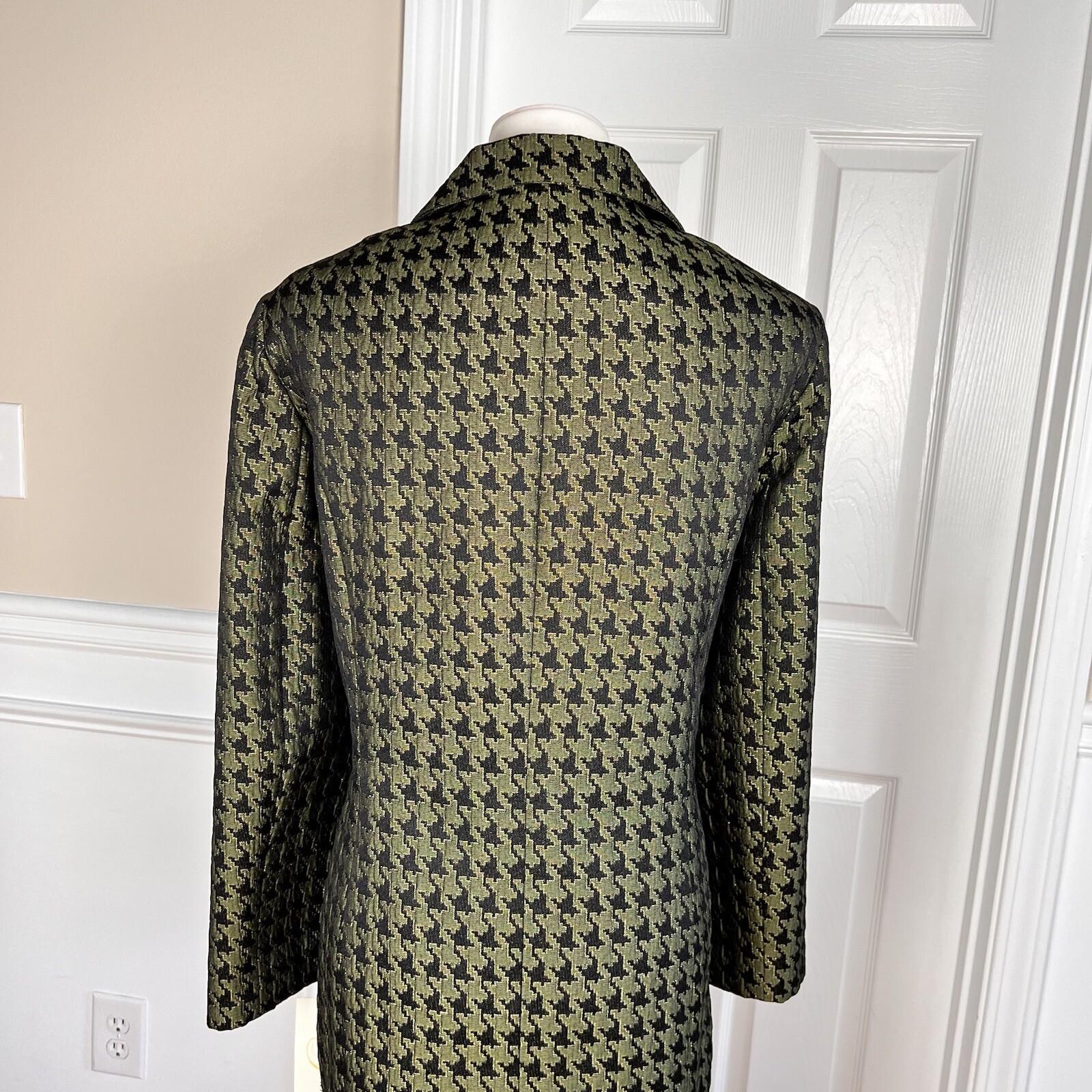 Terramina Polyester Skirt Suit Size 14W Green Black Metallic Women 2Piece New