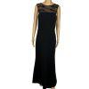 Lauren Ralph Lauren Maxi Ball Gown Dress Size 12 Black Black Sequin Mesh Stretch