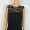 Lauren Ralph Lauren Maxi Ball Gown Dress Size 12 Black Black Sequin Mesh Stretch