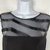 Lauren Ralph Lauren Maxi Ball Gown Dress Size 12 Black Black Sequin Mesh Stretch