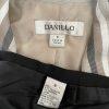 New DANILLO Women 2PC Black Beige Polyester Lined 3/4 Sleeves Skirt Suit Size 8