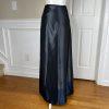 TAHARI Gray Blue Acetate Polyester Lined Maxi Evening Flare Wrap Skirt Size 10