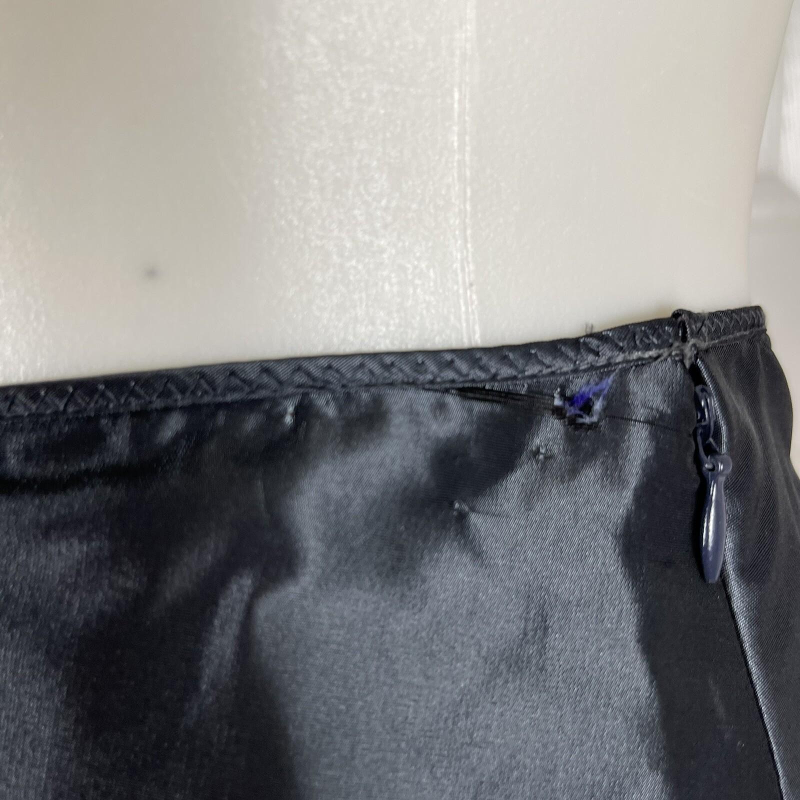 TAHARI Gray Blue Acetate Polyester Lined Maxi Evening Flare Wrap Skirt Size 10