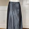 TAHARI Gray Blue Acetate Polyester Lined Maxi Evening Flare Wrap Skirt Size 10