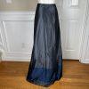 TAHARI Gray Blue Acetate Polyester Lined Maxi Evening Flare Wrap Skirt Size 10