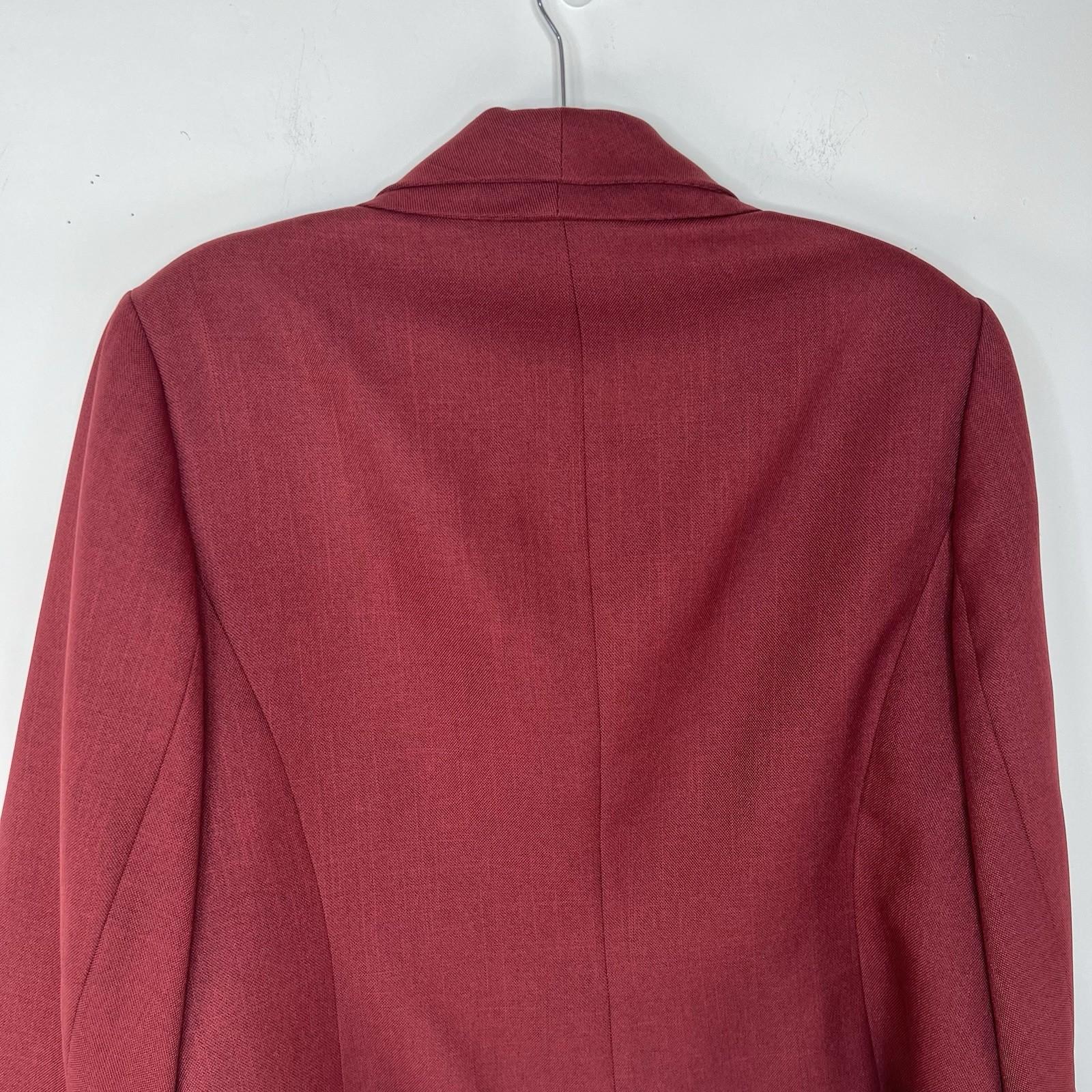 Le Suit 2PC Red Polyester Lined Shawl Collar Skirt Suit Size 20W Elegant Busines