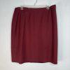 Le Suit 2PC Red Polyester Lined Shawl Collar Skirt Suit Size 20W Elegant Busines