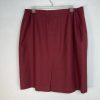 Le Suit 2PC Red Polyester Lined Shawl Collar Skirt Suit Size 20W Elegant Busines