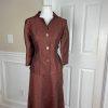 JONES NEW YORK Vintage 2PC Cinnamon Linen Blend Flared Skirt and Top Size 4