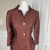 JONES NEW YORK Vintage 2PC Cinnamon Linen Blend Flared Skirt and Top Size 4
