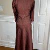 JONES NEW YORK Vintage 2PC Cinnamon Linen Blend Flared Skirt and Top Size 4