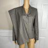 Nine West Women Polyester Rayon Pant Suit 6 Gray Lined Notch Collar Career 2PC
