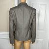 Nine West Women Polyester Rayon Pant Suit 6 Gray Lined Notch Collar Career 2PC