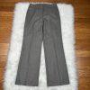 Nine West Women Polyester Rayon Pant Suit 6 Gray Lined Notch Collar Career 2PC