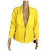 New KASPER Women Yellow Polyester Shawl Collar Blazer Size 8 MSRP 9