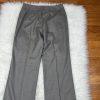 Nine West Women Polyester Rayon Pant Suit 6 Gray Lined Notch Collar Career 2PC