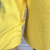 New KASPER Women Yellow Polyester Shawl Collar Blazer Size 8 MSRP 9