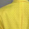 New KASPER Women Yellow Polyester Shawl Collar Blazer Size 8 MSRP 9