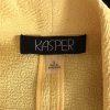 New KASPER Women Yellow Polyester Shawl Collar Blazer Size 8 MSRP 9