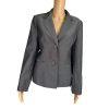 Le Suit Polyester Blazer Suit Suit Size 10 Gray Notch Collar Lined Pockets 1PC