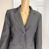 Le Suit Polyester Blazer Suit Suit Size 10 Gray Notch Collar Lined Pockets 1PC