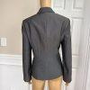 Le Suit Polyester Blazer Suit Suit Size 10 Gray Notch Collar Lined Pockets 1PC
