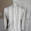 KASPER Women 2PC Off White Black Linen Viscose Belted Dress Suit Size 8