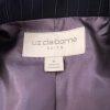 New LIZ CLAIBORNE Women Dark Blue Striped Polyester Rayon Lined Blazer Size 8