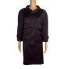 Anne Klein Polyester Wool Skirt Suit Size 8 Plum Double Breasted 3/4 Sleeves 2PC