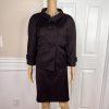 Anne Klein Polyester Wool Skirt Suit Size 8 Plum Double Breasted 3/4 Sleeves 2PC