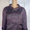 Anne Klein Polyester Wool Skirt Suit Size 8 Plum Double Breasted 3/4 Sleeves 2PC