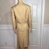 JONES WEAR 2PC Caramel Polyester Lined Notch Collar 3/4 Sleeves Skirt Suit SZ 16