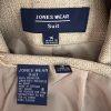 JONES WEAR 2PC Caramel Polyester Lined Notch Collar 3/4 Sleeves Skirt Suit SZ 16