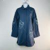 Maniere De Voir Polyester Stretch Shirt Dress Size 6 Blue Line Art Boho Artsy