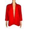 Jones Studio Women Polyester Spandex Blazer Size 16W Orange Lined Open Front 1PC