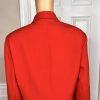 Jones Studio Women Polyester Spandex Blazer Size 16W Orange Lined Open Front 1PC