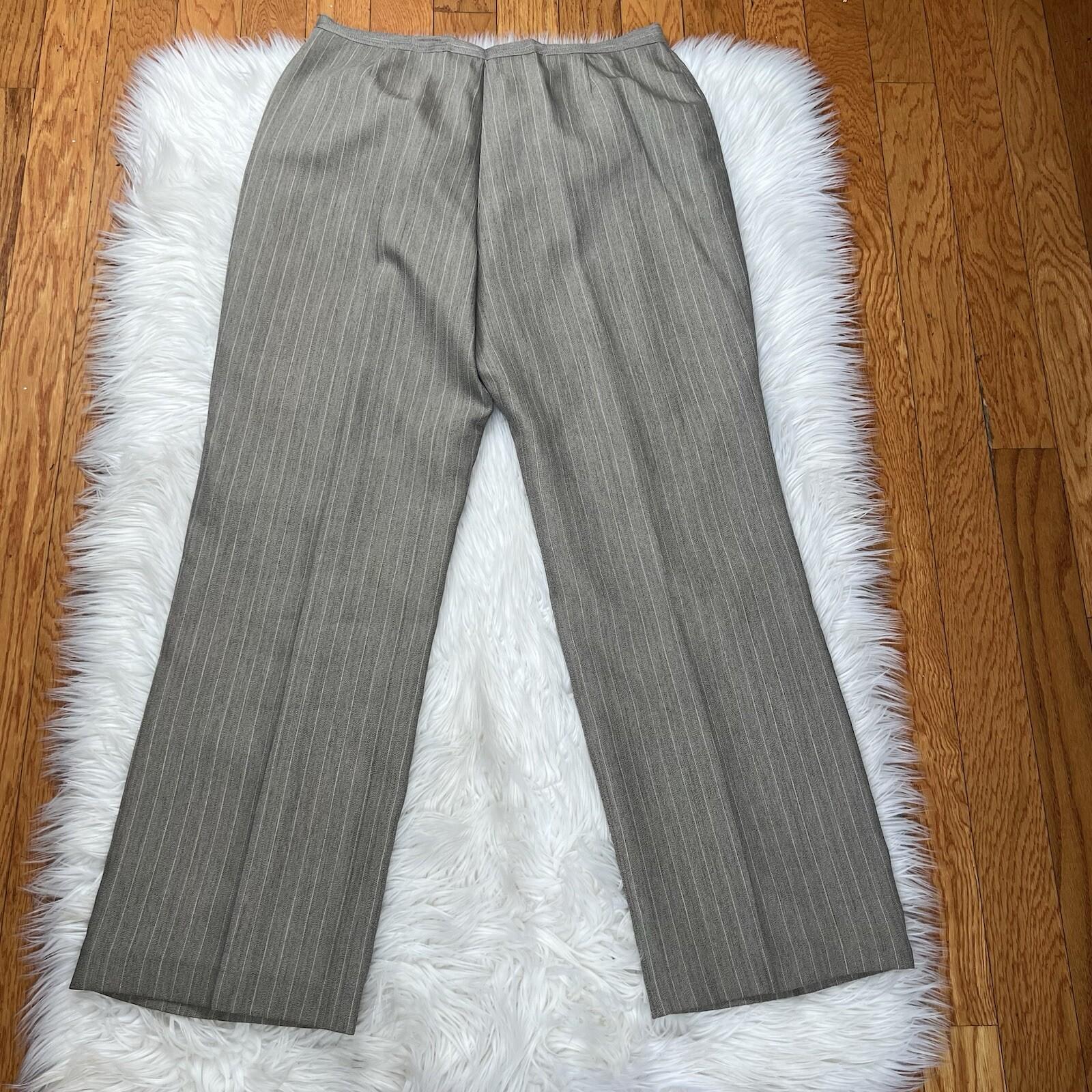 Collections For le Suit Polyester Pant Suit 14 Taupe Striped Peak Collar 2PC