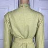 10-8681.jpg Suit Studio Women Polyester Pant Suit Size 18 Green Brown Belted Peak Collar 2PC