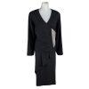 Midnight Velvet Women Polyester Stretch Skirt Suit Size 16W Black Beaded Ruffle