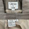 Collections For le Suit Polyester Pant Suit 14 Taupe Striped Peak Collar 2PC