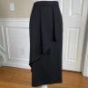 Midnight Velvet Women Polyester Stretch Skirt Suit Size 16W Black Beaded Ruffle