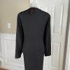 Midnight Velvet Women Polyester Stretch Skirt Suit Size 16W Black Beaded Ruffle