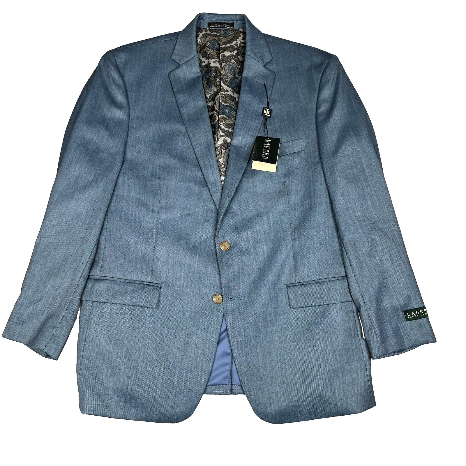 Lauren Ralph Lauren Men Polyester Rayon Blazer 44R Blue One Vent New MSRP 5