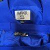 10-8705.jpg KASPER Vintage 2PC Wool Collarless Skirt Suit Size 12P Royal Blue Embroidered